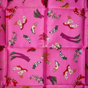 Vintage Betsey Johnson Y2K Dress Scarf Pink Boots Tights Socks Lace Up Shoe Lamp